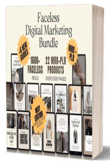 22 Faceless Digital Marketing MRR Products, Faceless Marketing, DFY, Master Resell Rights
